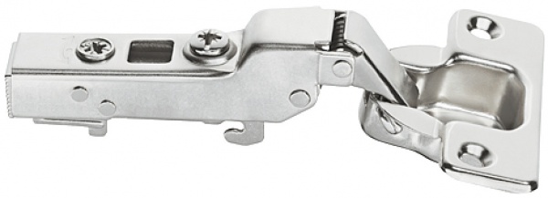 Петля напівнакладна з доводчиком Metalla D SM 300 + монтажна планка під шуруп 483.01.791 Hafele 