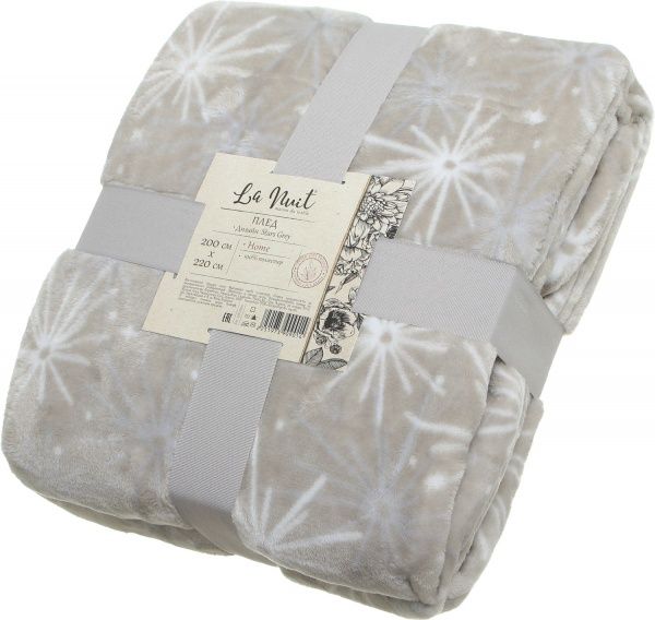 Плед Flannel Stars Grey 200x220 см сірий La Nuit