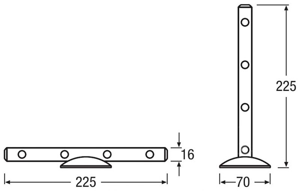 Ночник Ledvance на батарейках с подставкой 0,6 Вт серебряный LEDSTIX SI 