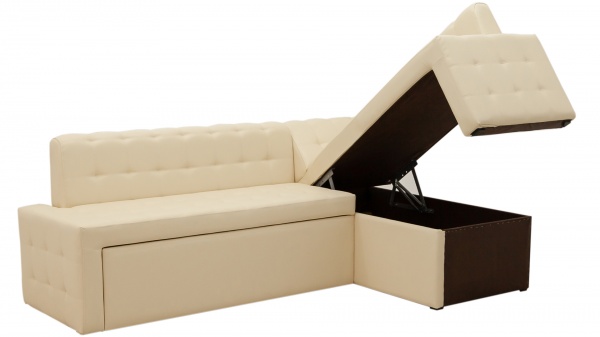 Уголок кухонный Кедр КАРАТ Г / светло-бежевый 