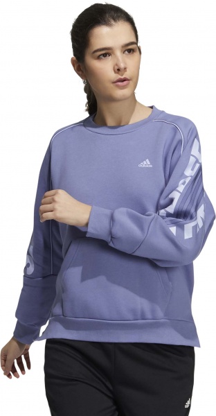 Світшот Adidas W SI WORD CRE GT6361 р. 2XL бузковий