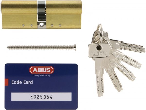 Цилиндр Abus D15 45x45 ключ-ключ 90 мм матовая латунь