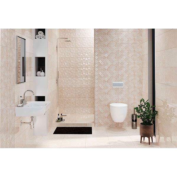 Плитка Allore Group Crema Marfil Intarsia W\DEC M NR Glossy 31x61 