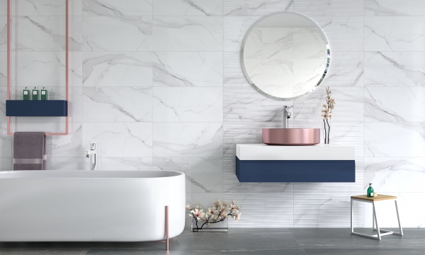 Плитка EcoCeramic ESSENTIAL WHITE RLV 25х70 