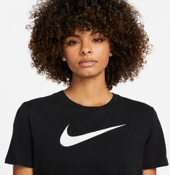 Футболка Nike W NK DF TEE SWOOSH FD2884-010 р.XL чорний