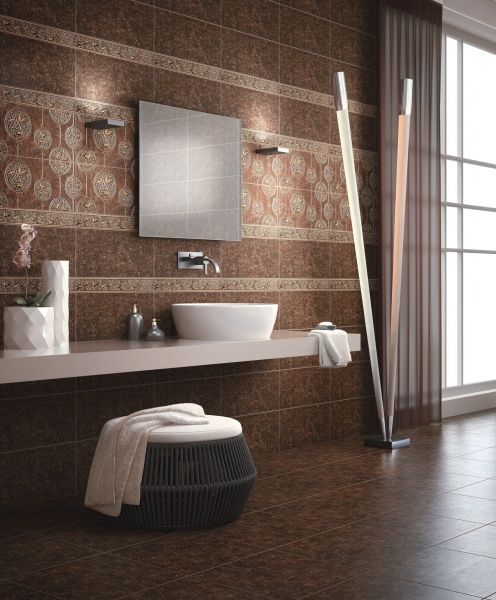 Плитка InterCerama Nobilis коричнева темна 68 032 43x43 