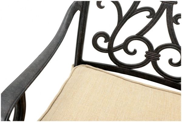 Комплект мебели металлической стол и 8 кресел черный 