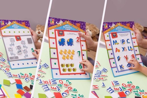 Игра магнитная Vladi Toys 3 в 1 English, Азбука, Математика VT5412-04