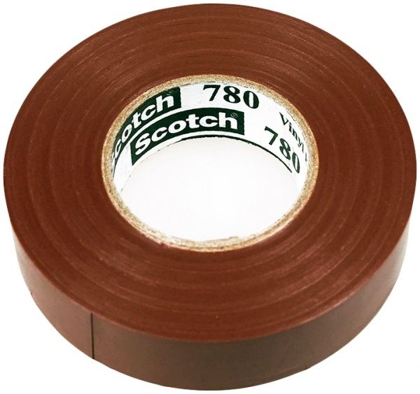 Изолента 3M 19 мм 20 м коричневая ПВХ
