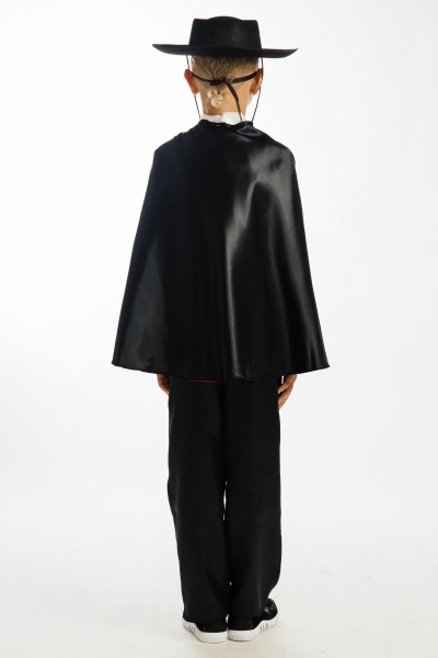 Костюм дитячий карнавальний КАРНАВАЛІЯ Зорро 5-7 років р.122 чорний із білим 