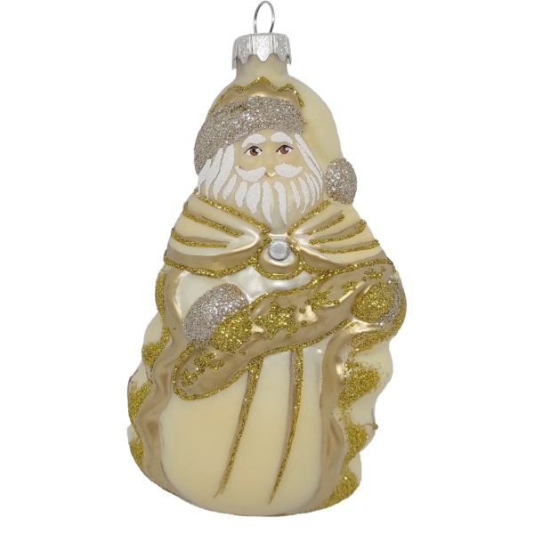 Іграшка на ялинку Дід Мороз кремовий 2264-2