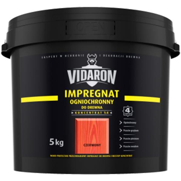 Вогнебіозахист Vidaron вогнезахисний концентрат 1:4 не створює плівки безбарвний 5 кг