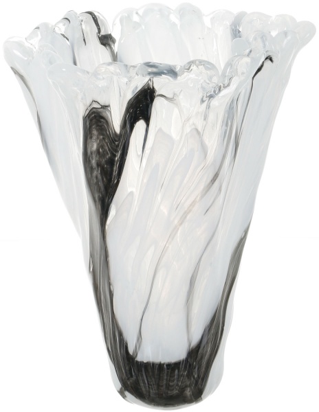 Ваза Antonio Tammaro Zebrine 35 см Чорно-біла 