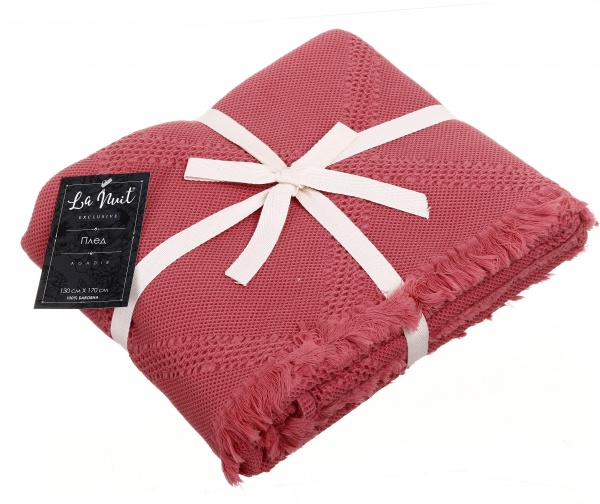 Плед Agadir 130x170 см червоний La Nuit 