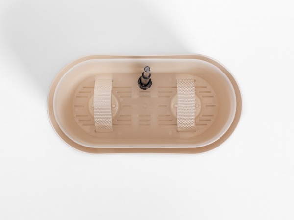 Вазон пластиковий Plastia з системою автополиву Tolita 30,5 см круглий 3,2 л бежевий (1909773040) 