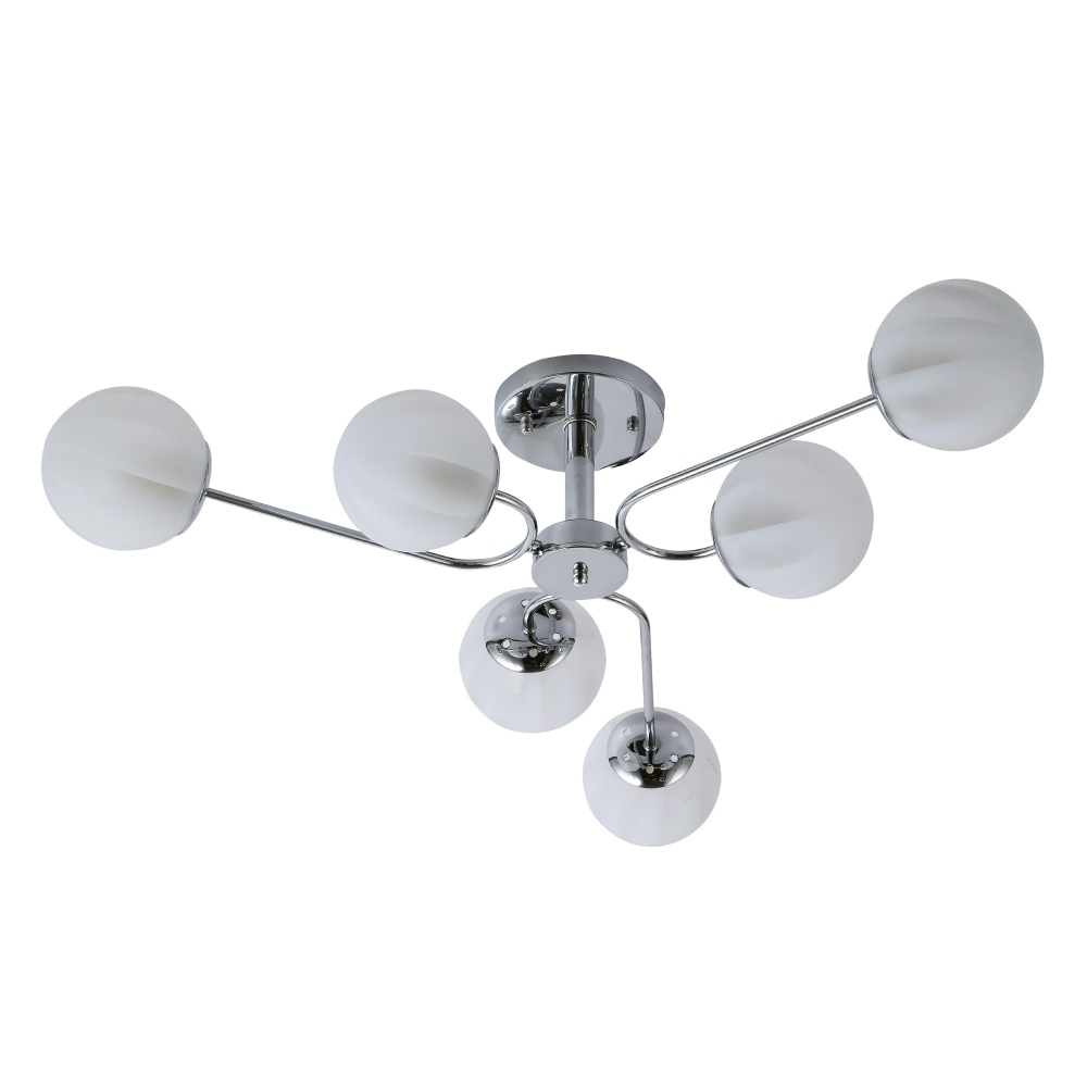 Люстра Miorro Centro металл/стекло 6x40 Вт E27 хром 51-311-036