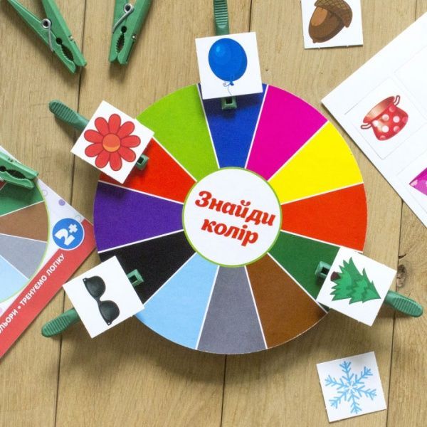 Гра настільна Ранок Я граюся з прищіпочками. Вивчаємо кольори 293225