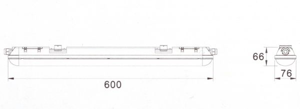 Светильник линейный Luxray LXLEDIP6518 18 Вт 6400 К холодный 