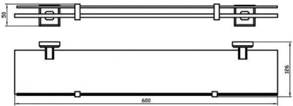 Полка Aqua Rodos Leonardo Black 9927 