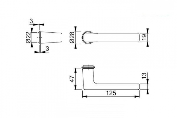 Ручка-стяжка Hoppe Dallas 3765341 латунь F41-R 900.22.194 матовый хром