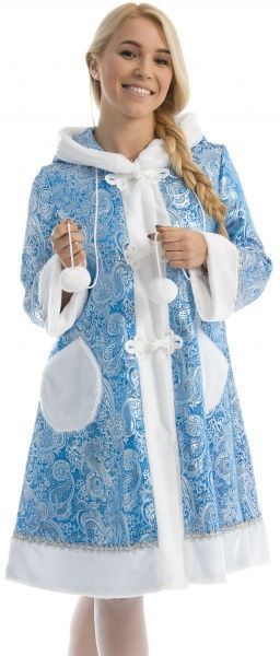 Костюм карнавальний Снігуронька доросла № 3 блакитний