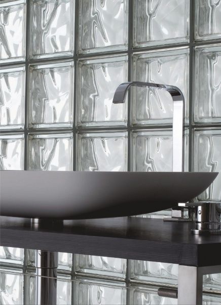 Стеклоблок Basic 190x190x80 Wave серый