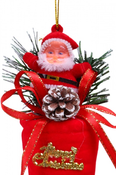 Декоративна підвіска Чобіт 15 см червоний NY21003