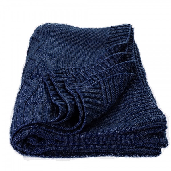 Плед Carmel 140x180 см темно-синій SoundSleep 