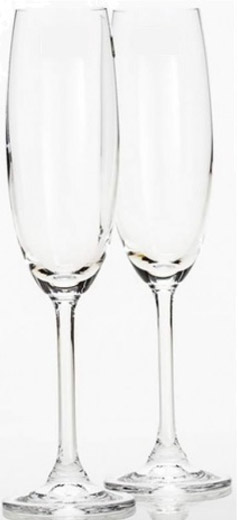 Набор бокалов для шампанского Klara b4S415 220 мл 2 шт. Bohemia 