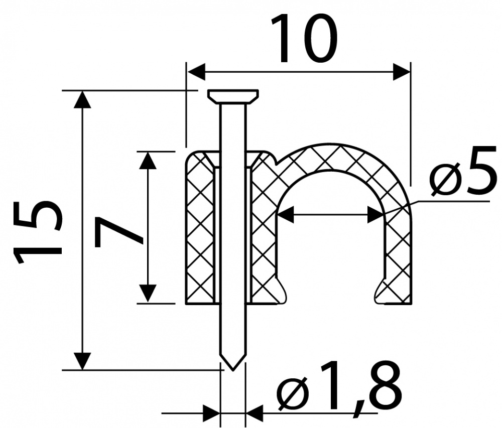 Скоба круглая Аско-Укрем CHR-5 черный