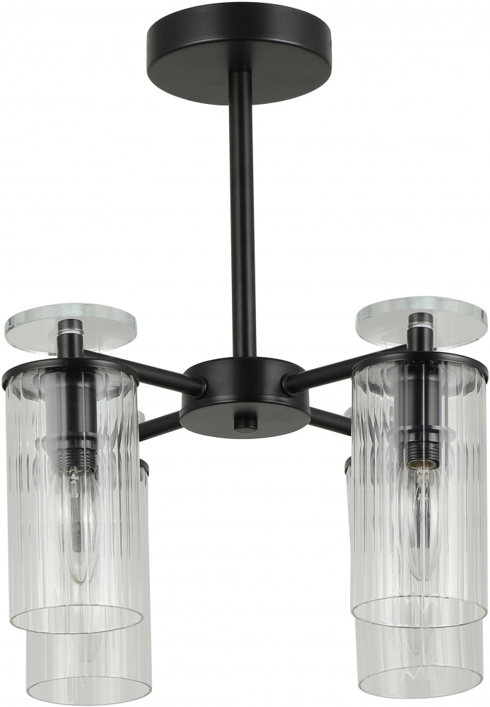 Люстра потолочная Sensio Aries 4x40 Вт E14 черный ALG-74590/4