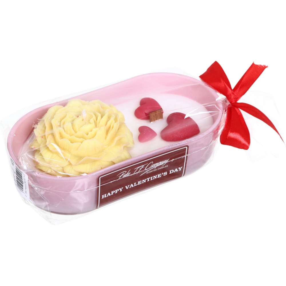 Свеча декоративная в стекле Пион 180х53 мм Pako-If