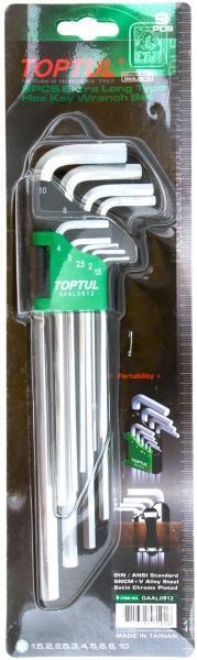 Набір ключів шестигранних Toptul GAAL0912