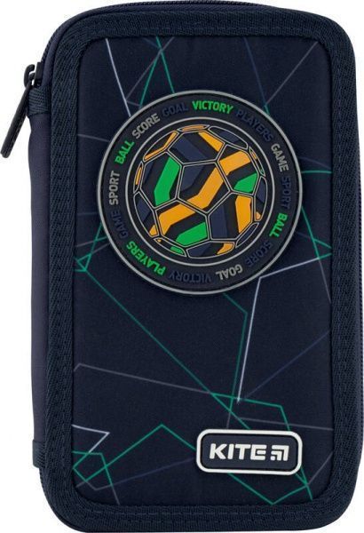 Пенал 623-2 Football KITE темно-синий