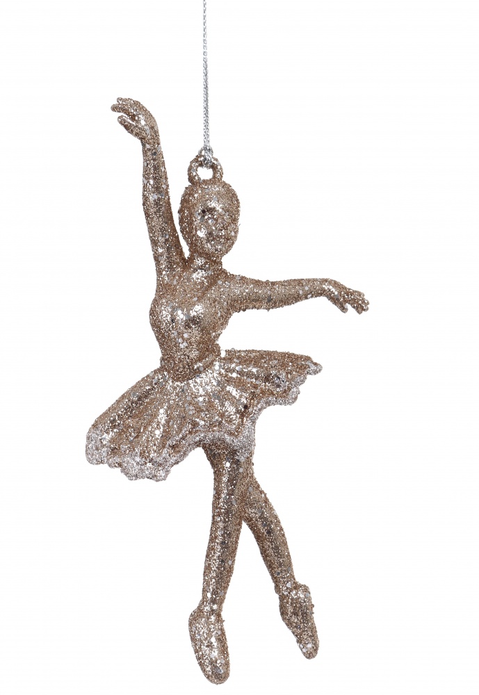 Подвеска пластиковая балерина ажурная/с присыпкой ассорт. 15 см EPI-P151207