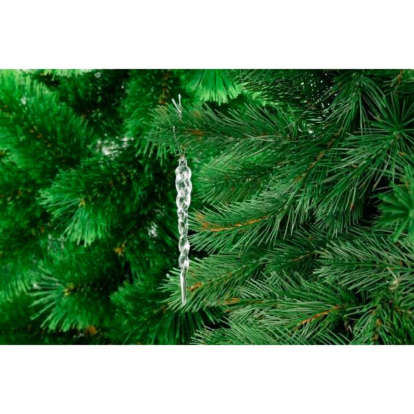 Набір підвісок Бурульки прозорі 10 см 6 шт./уп. 