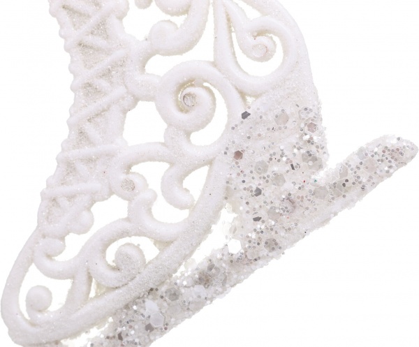 Декоративная подвеска Коньки 12 см HFK2061W белый