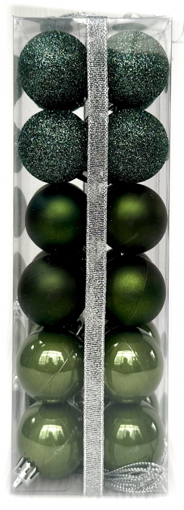 Набор елочных шаров ASCENDENT COLLECTION 21674/21676/21677 в ассортименте d 40 мм 24 шт./уп.