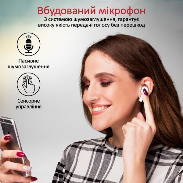 Навушники Promate Charisma-2 Bluetooth 5 white (charisma-2.white) 