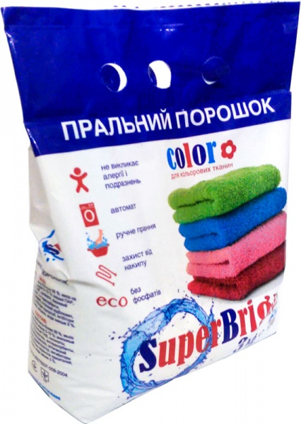 Пральний порошок для машинного та ручного прання SuperBright для кольорових речей 3 кг 