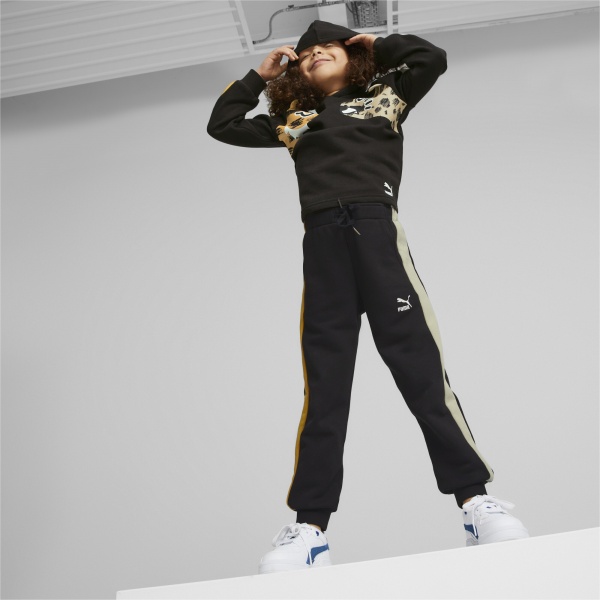 Брюки Puma T7 PUMAMATES SWEATPANTS TR 53847301 р. 128 черный