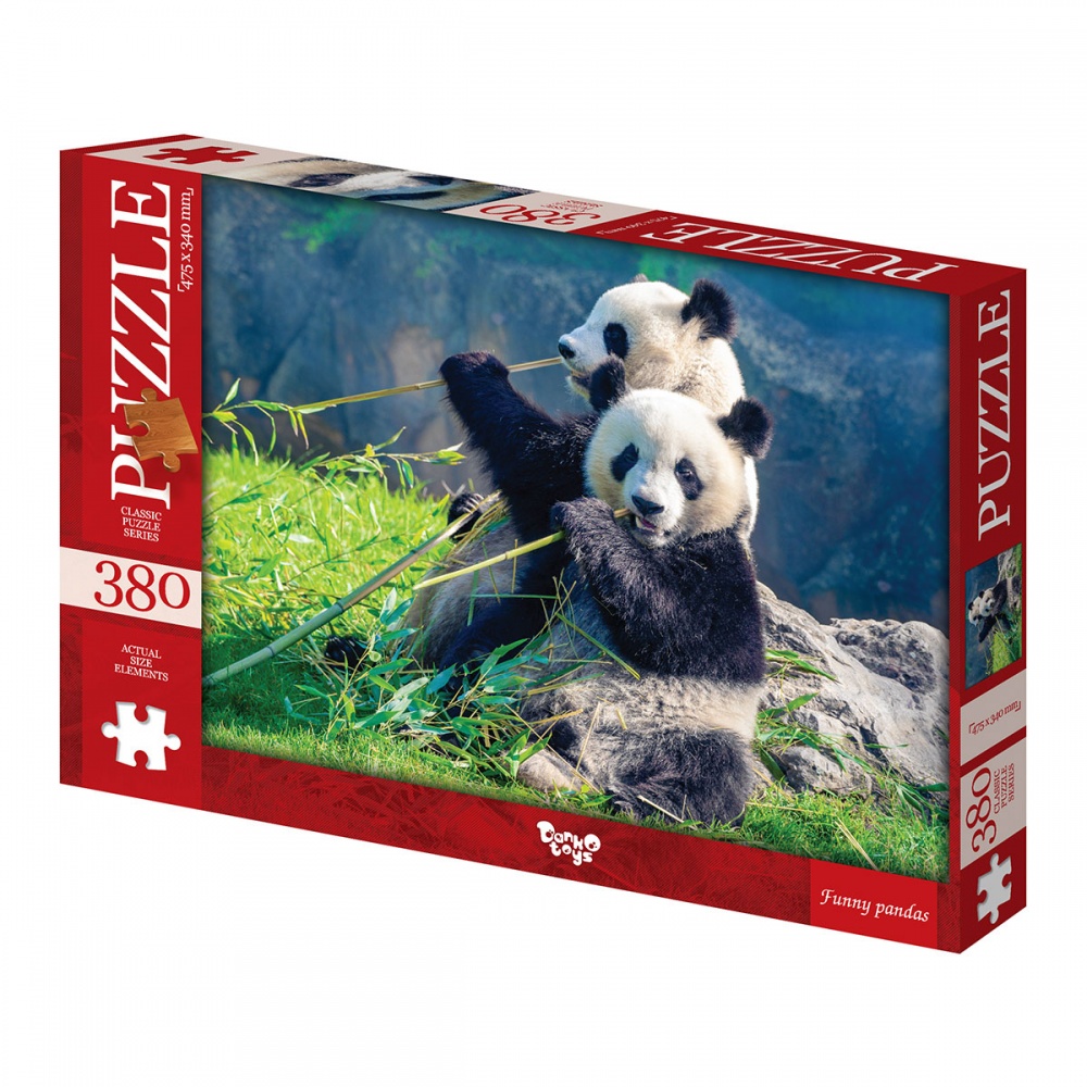 Пазли Danko Toys 380 елементів №2 Funny pandas C380-06-02