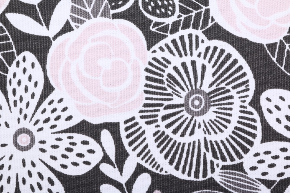 Подушка декоративная Цветы 40x40 см серый Homeline