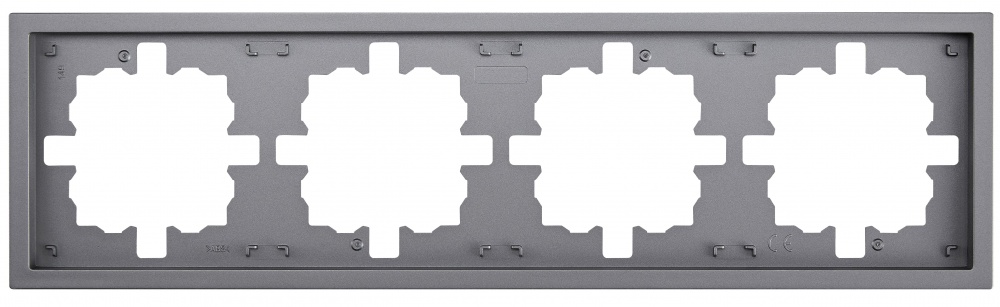 Рамка чотиримісна HausMark Juna горизонтальна сірий 7041-3500-149