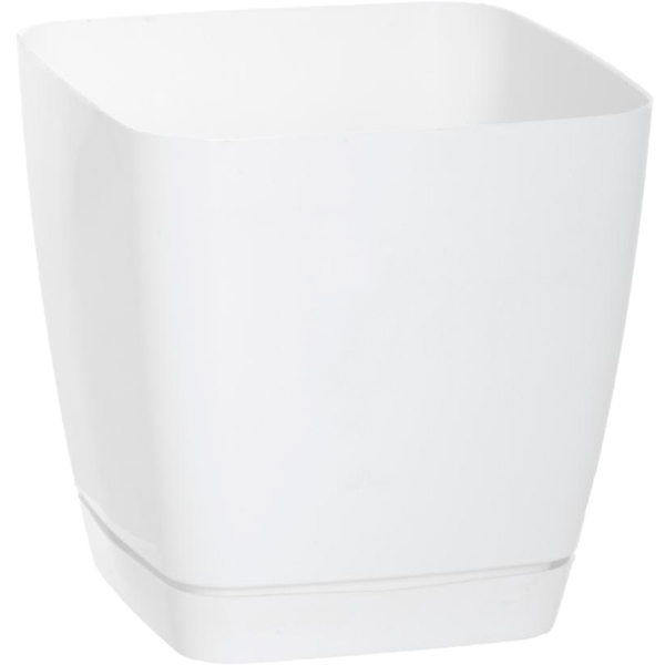 Вазон пластиковий Form Plastic Тоскана квадро-15 круглий 2,5л білий 