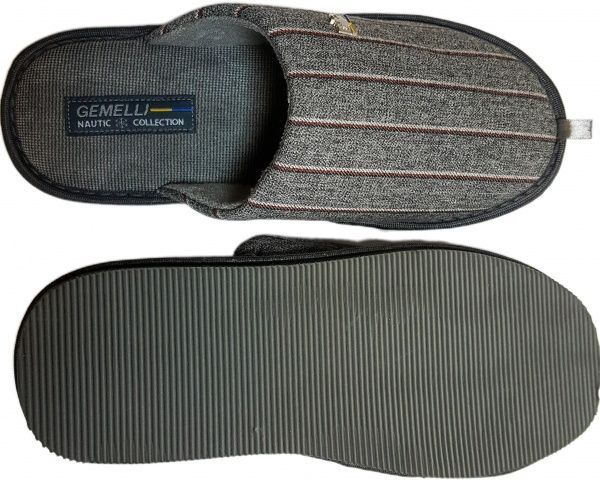 Капці домашні Gemelli Френд р. 41 сірий у смужку 