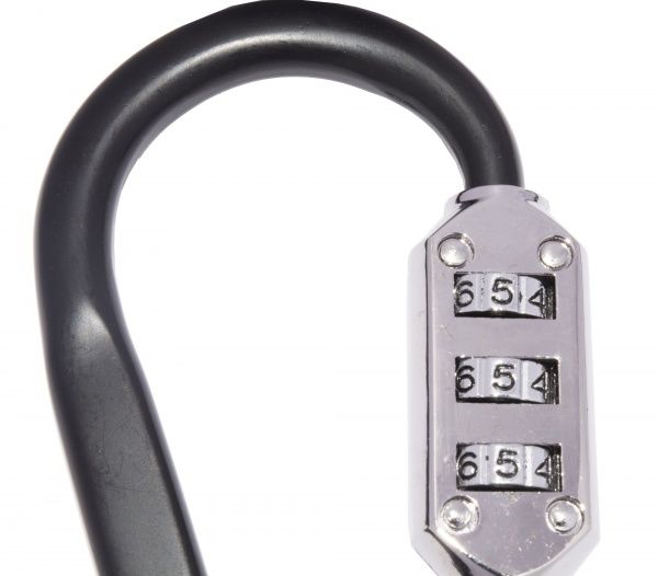 Карабин D-образный 93х56x8 мм с кодовым замком 