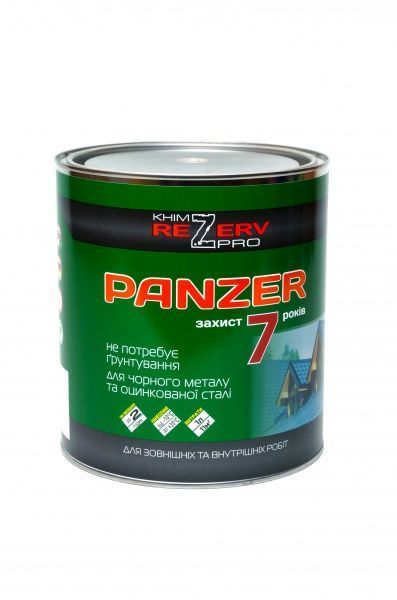 Фарба для дахів Khimrezerv PRO PANZER RAL 7042 траснпортний сірий шовковистий мат 1кг