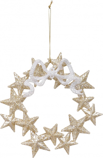 Подвеска пластиковая Global Treasure Веночек из звезд 14 см в ассортименте P2117014-B1/4