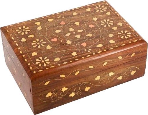 Скринька з дерева маленька з узором WD.265-3